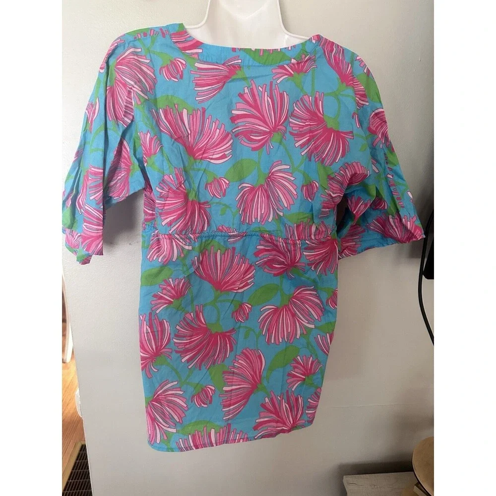 Lilly Pulitzer XS Beach Cover Up Tropical Pink Aqua‎
